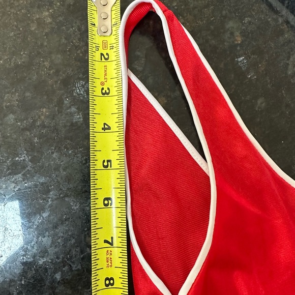 Vtg 70s Gossard Artemis Petite Floor Length Red Gown Adjust-a-bust valentines - Picture 12 of 13